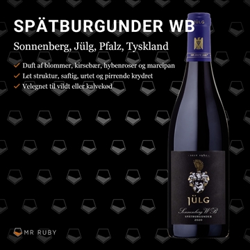 2023 Spätburgunder WB Sonnenberg, Weingut Jülg, Pfalz, Tyskland